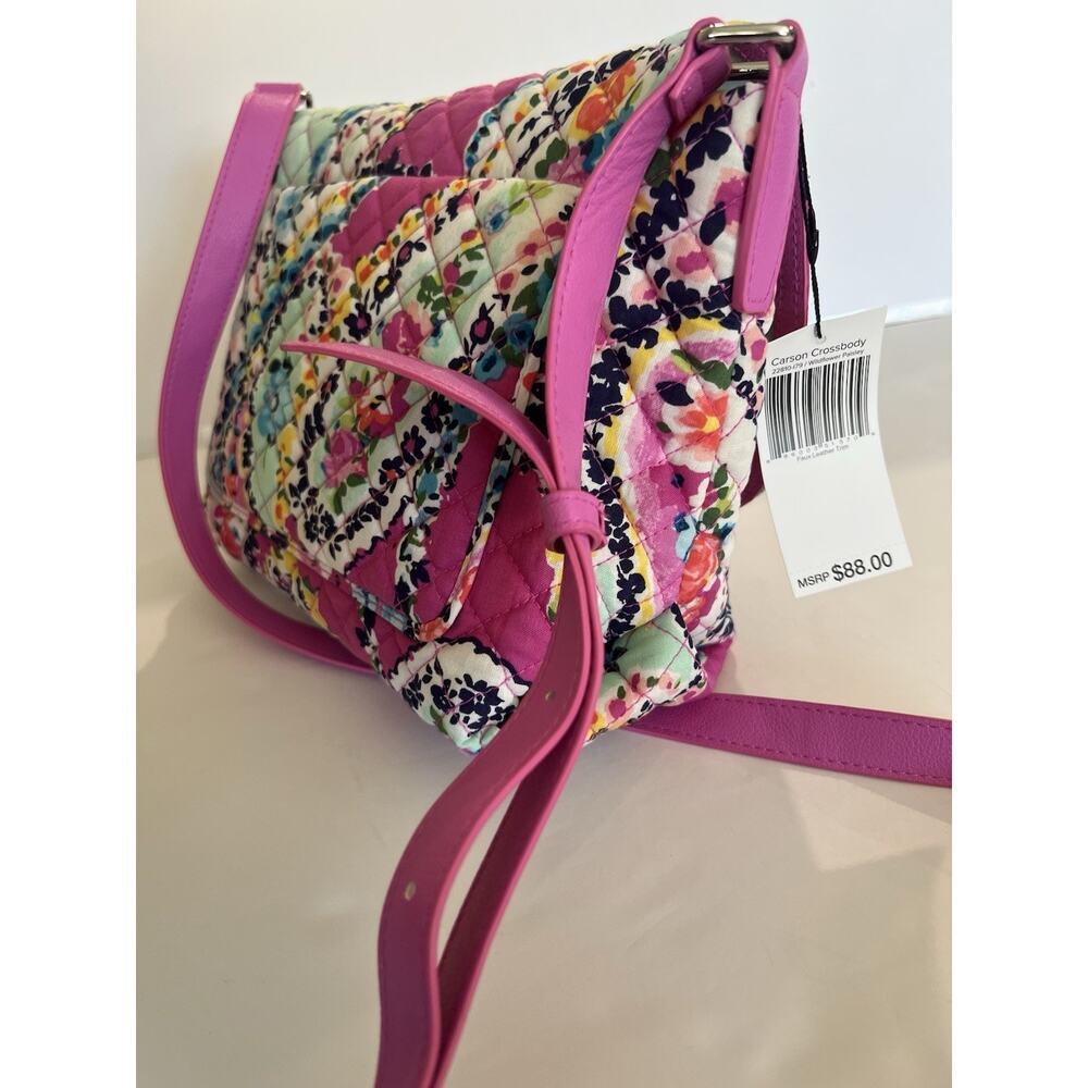 NWT Vera Bradley Carson Crossbody Bag Wildflower Paisley Flap Purse Floral - Picture 8 of 13